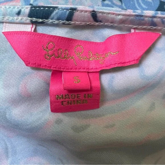 LILLY PULITZER DANI DRESS High Tide Navy Its For Shore size Small - Picture 9 of 9